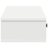 Wall Shelf with Drawers White 100x37.5x19 cm Engineered Wood 859959