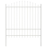 Garden Fence White 340 x 175 cm Powder-Coated Steel 3360140