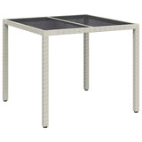 Garden Table White 90 x 90 x 75 cm Poly Rattan 362535