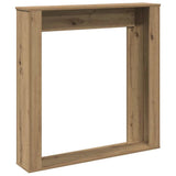 Fireplace Surround Artisan Oak 100x20x100 cm Engineered Wood 854579