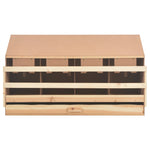ZNTS Chicken Laying Nest 4 Compartments 106x40x59 cm Solid Pine Wood 170657