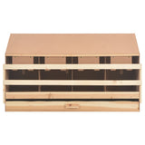 ZNTS Chicken Laying Nest 4 Compartments 106x40x59 cm Solid Pine Wood 170657