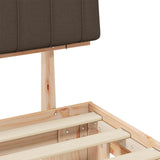 Bed Frame with Upholstered Headboard Taupe 150 x 200 cm 877482