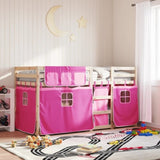 ZNTS Bunk Bed without Mattress Pink 80x200 cm Solid Wood Pine 3283900