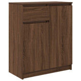 Sideboard with Drawer Brown Oak 71x35x84 cm Engineered Wood 861595