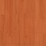 ZNTS Bookcase Bed without Mattress Wax Brown 140x200cm Solid Wood Pine 3323184