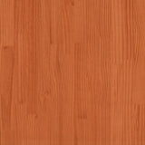ZNTS Bookcase Bed without Mattress Wax Brown 140x200cm Solid Wood Pine 3323184