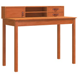 Desk with Drawer Wax Brown 110 x 50 x 93 cm Soild Pine Wood 870012