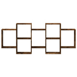 Wall Shelf Smoked Oak 159x18x65 cm Engineered Wood 853213