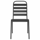 7 Piece Garden Dining Set Anthracite Steel 3187993