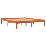 Bed Frame without Mattress Wax Brown 160x200 cm Solid Wood Pine 844863