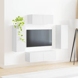 TV Cabinet Set 4 pcs White Engineered Wood 3409159
