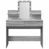 Dressing Table with LED Grey Sonoma 100x40x130 cm 848204