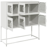 Sideboard White 100.5x39x107 cm Cold-rolled Steel 853427