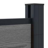 Fence Set 1045 x 186 cm WPC and Aluminium Grey 3429398