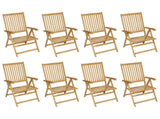 Garden Dining Set Warm teak brown Solid Teak Wood Large Foldable 3059566