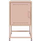 ZNTS Bedside Cabinets 2 pcs Pink 36x39x60.5 cm Steel 846449