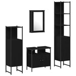 Bathroom Furniture Set 4 pcs Black oak 33 x 33 x 185.5 cm 3334427