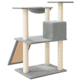 Cat Tree with Sisal Scratching Posts Light Grey 83 cm 171652