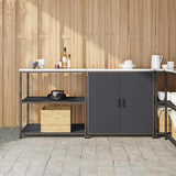 Kitchen Storage Set HATTEM 2 pcs Anthracite Cold-rolled Steel 3392654