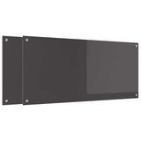 Kitchen Backsplash 2 pcs Dark Grey 110 x 50 cm Tempered Glass 3415507