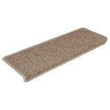 ZNTS Stair Mats Self-adhesive Sisal-Look 30 pcs 65x21x4 cm Sand 3365891