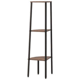 3-Tier Corner Shelf Dark Brown and Black 45.5x31.5x120 cm 336389