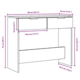 Console Table Old Wood 90x36x75 cm Engineered Wood 856945