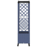Raised Bed with Trellis and Roof Grey 163 x 40 x 144 cm PP 3423110