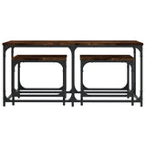 Nesting Coffee Tables 3 pcs Smoked Oak Engineered Wood 835391