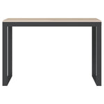 ZNTS Computer Desk Black and Oak 110x60x73 cm Engineered Wood 30199