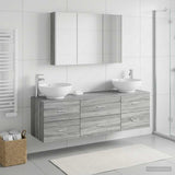 Bathroom Furniture Set 4 pcs Grey Sonoma 3406948