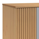 Wardrobe OLDEN Grey and Brown 76.5x53x172 cm Solid Wood Pine 358595
