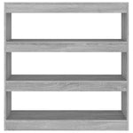 Book Cabinet/Room Divider Grey Sonoma 100x30x103 cm 813633