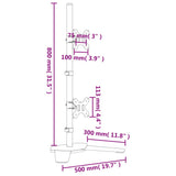 Dual Monitor Stand Black Steel VESA 75/100 mm 358007