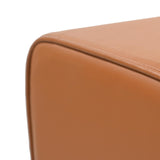 Bench Brown 110 x 30 x 45 cm Real Leather 42042118