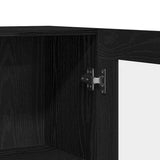 Sideboard Black Oak 120 x 30.5 x 70 cm Engineered Wood 862522