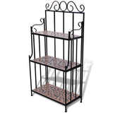 Plant Stand Plant Display Terracotta Colour Mosaic Pattern 41131