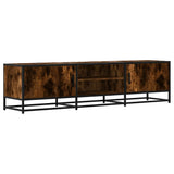 TV Cabinet Smoked Oak 160x35x41 cm Engineered Wood and Metal 848846