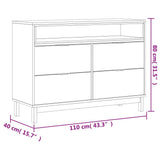 Drawer Cabinet FLAM 110x40x80 cm Solid Wood Pine 376070
