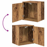 Garage Wall Cabinets 2 pcs Old Wood Engineered Wood 860640