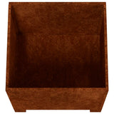 Planters with Legs 2 pcs Rusty 40x40x40 cm Corten Steel 823681