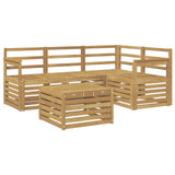 Outdoor Sofa Set 5 pcs White 59 x 59 x 37 cm Solid Acacia Wood 3391779