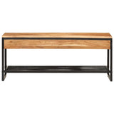 Shoe Bench 110x35x45 cm Solid Wood Acacia and Iron 372744