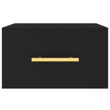 Wall-mounted Bedside Cabinet Black Engineered Wood 829790