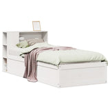 Bed Frame without Mattress White 90x200 cm Solid Wood Pine 3323435
