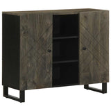Sideboard Black 90x33x75 cm Solid Wood Mango 4017712