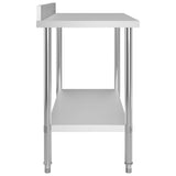 Kitchen Work Table with Overshelf 120x60x120 cm Stainless Steel 3054469
