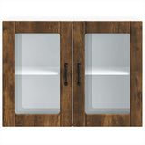 Kitchen Wall Cabinet with Glass Door Lucca Smoked Oak Engineered Wood 853852