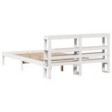 Bed Frame without Mattress White 120x200 cm Solid Wood Pine 3305721